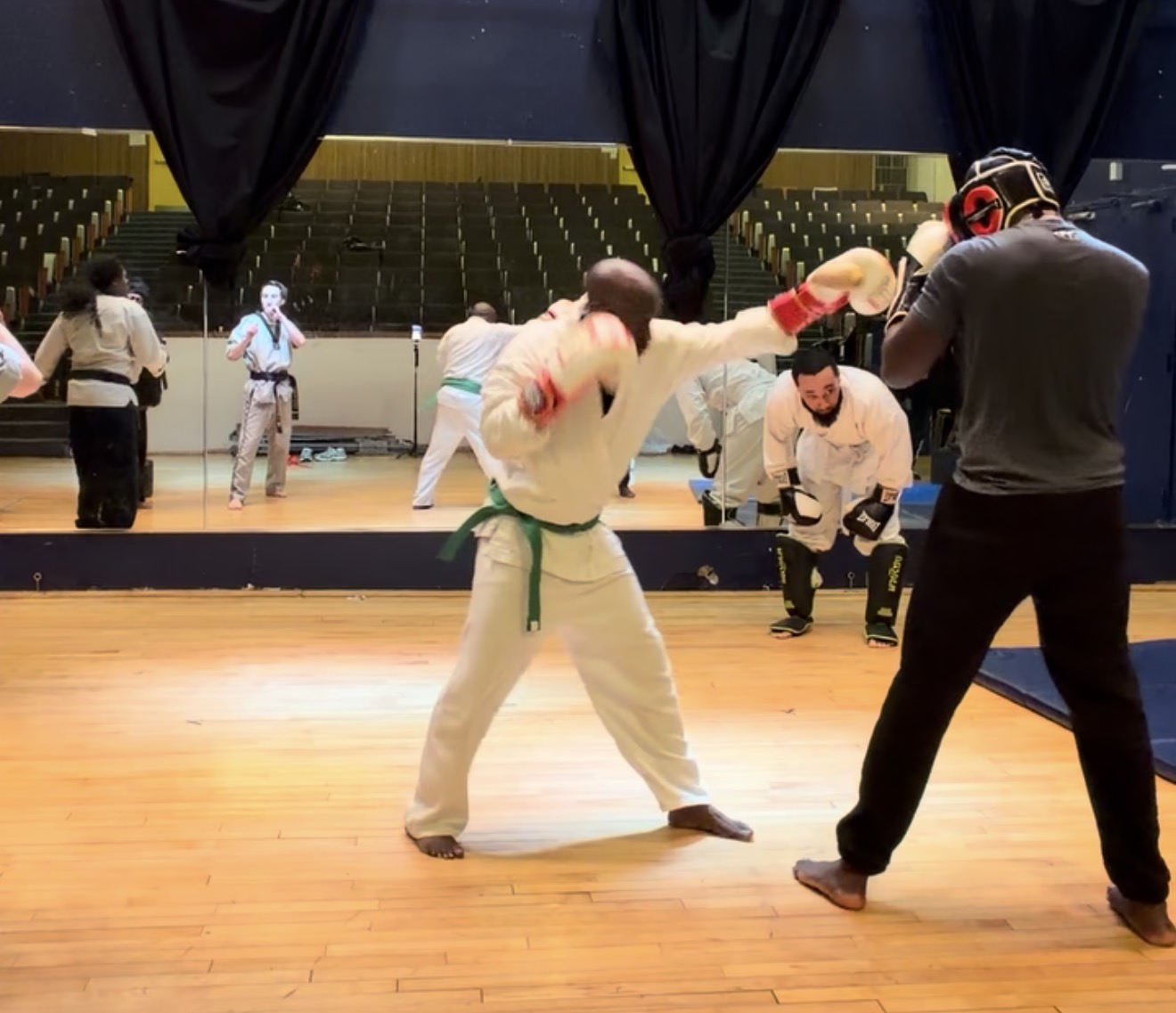 Boston Self Defense student  practicing martial arts