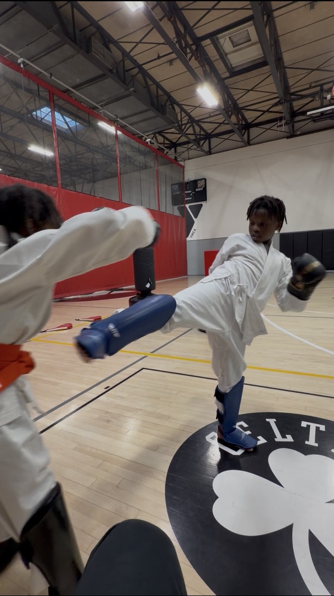 Boston Self Defense student  practicing martial arts