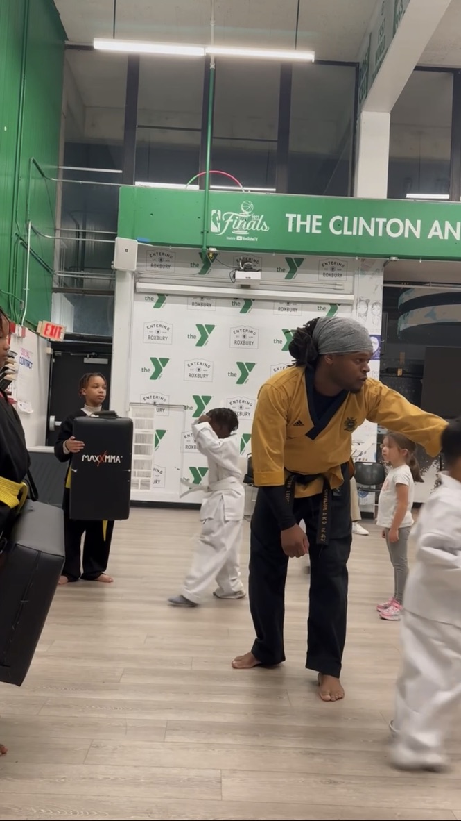 Boston Self Defense student  practicing martial arts